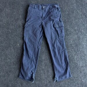 Tyndale Cargo Pants Mens 36x32 (fits 36x30) Blue FR Flame Resistant CAT 2 K215T